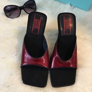 Red Patent Slides SIGNATURE